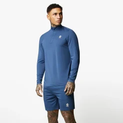 Gymwear<Gym King 365 1/4 Zip Funnel Moonlight Blue