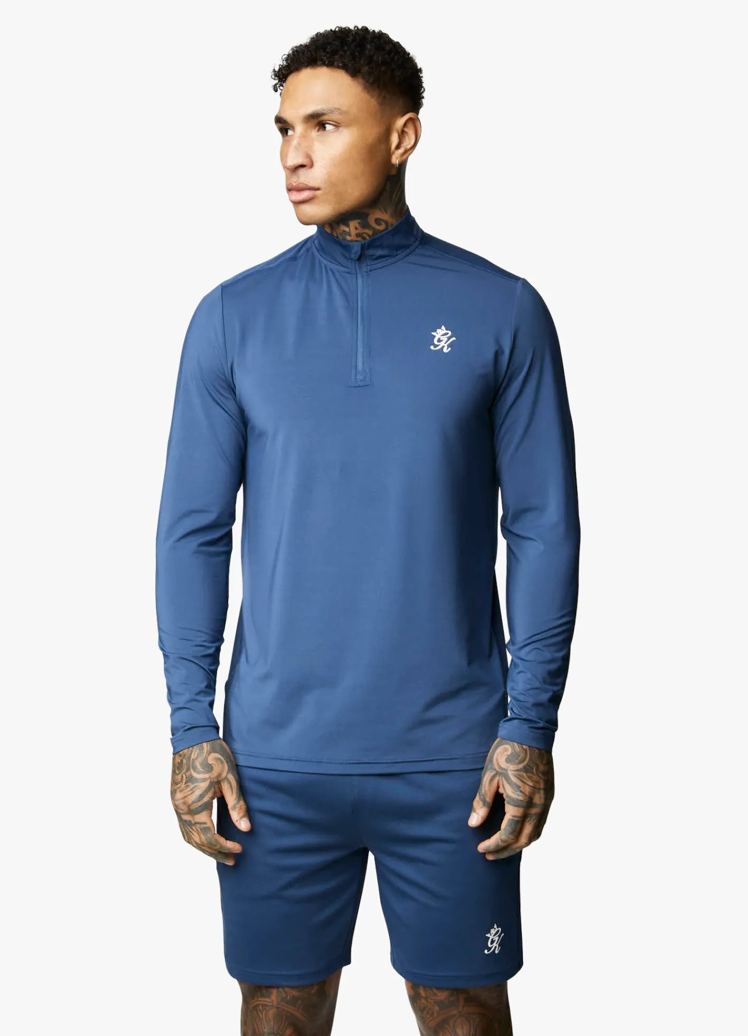 Gymwear<Gym King 365 1/4 Zip Funnel Moonlight Blue