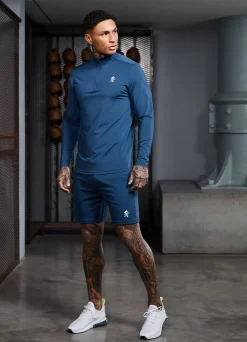 Gymwear<Gym King 365 1/4 Zip Funnel Moonlight Blue