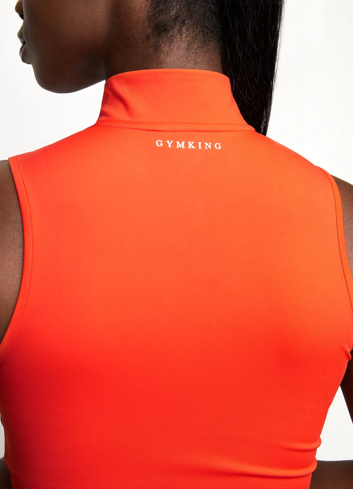 Tops & T-Shirts<Gym King 365 1/4 Zip Tank Manderin Red
