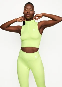 Gymwear<Gym King 365 1/4 Zip Tank Citrus Green