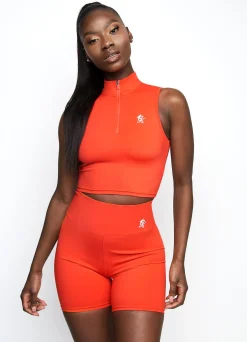 Gymwear<Gym King 365 1/4 Zip Tank Manderin Red