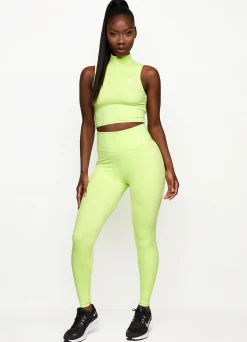Tops & T-Shirts<Gym King 365 1/4 Zip Tank Citrus Green