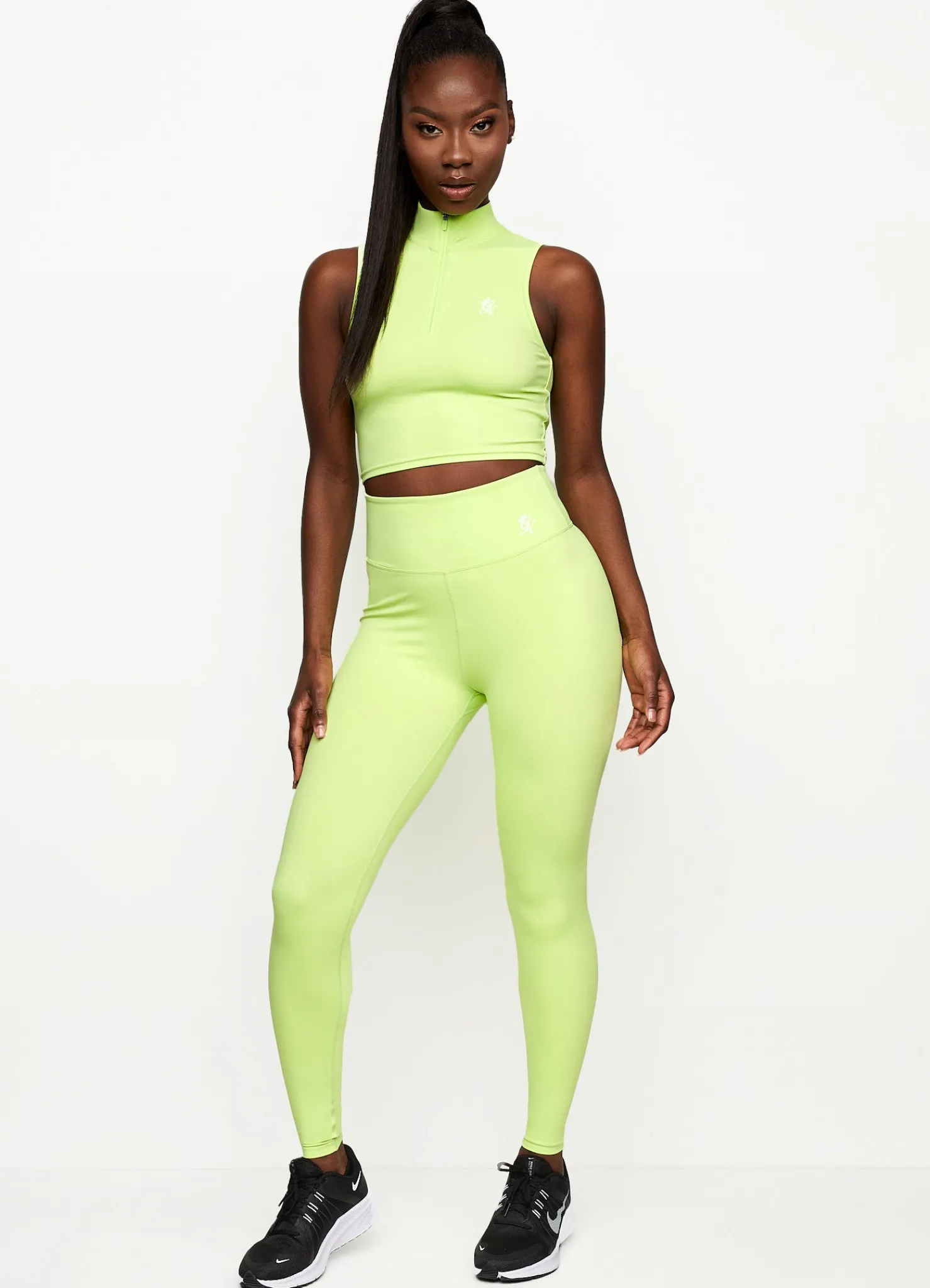 Tops & T-Shirts<Gym King 365 1/4 Zip Tank Citrus Green