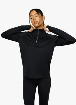 Tops & T-Shirts<Gym King 1/4 Funnel Black