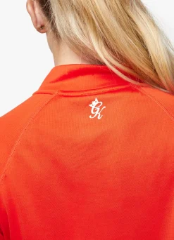 Tops & T-Shirts<Gym King 1/4 Funnel Tangerine