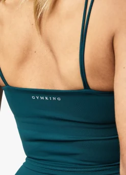 Gymwear<Gym King 365 Long Line Tank Pine Green