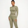 Tops & T-Shirts<Gym King 365 Long Sleeve 1/4 Zip Pale Olive