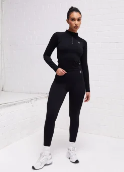 Tops & T-Shirts<Gym King 365 Ls 1/4 Zip Black
