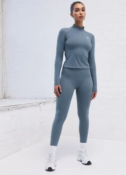 Tops & T-Shirts<Gym King 365 Ls 1/4 Zip Petrol Blue