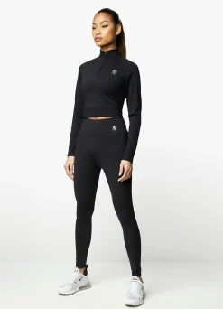 Gymwear<Gym King 1/4 Zip Funnel Black/Rose Gold