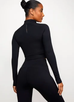 Gymwear<Gym King 1/4 Zip Funnel Black/Rose Gold