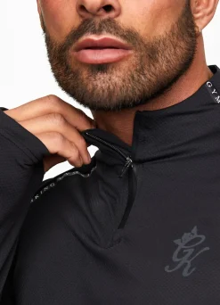 Gymwear<Gym King Ambition Taped 1/4 Zip Funnel Black