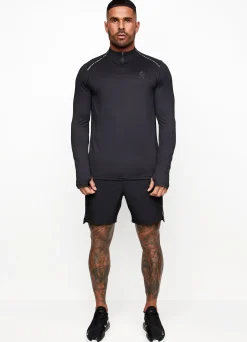 Gymwear<Gym King Ambition Taped 1/4 Zip Funnel Black