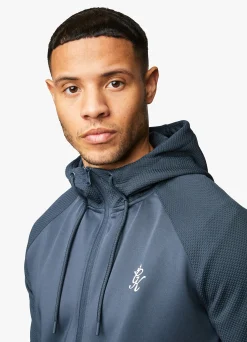 Tracksuit Tops<Gym King Ascent Panel Hood Deep Blue