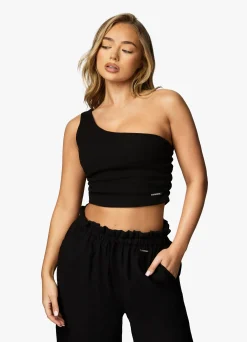 Co-Ords<Gym King Asymmetric Crop Black