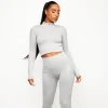 Tops & T-Shirts<Gym King Balance 1/4 Zip Mid Grey Marl