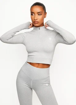 Gymwear<Gym King Balance 1/4 Zip Mid Grey Marl