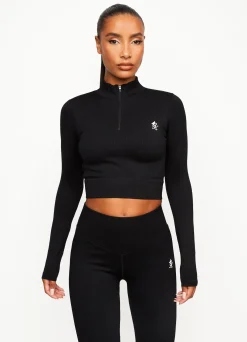 Tops & T-Shirts<Gym King Balance 1/4 Zip Black
