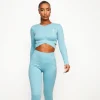 Gymwear<Gym King Balance Long Sleeve Crop Blue Haze