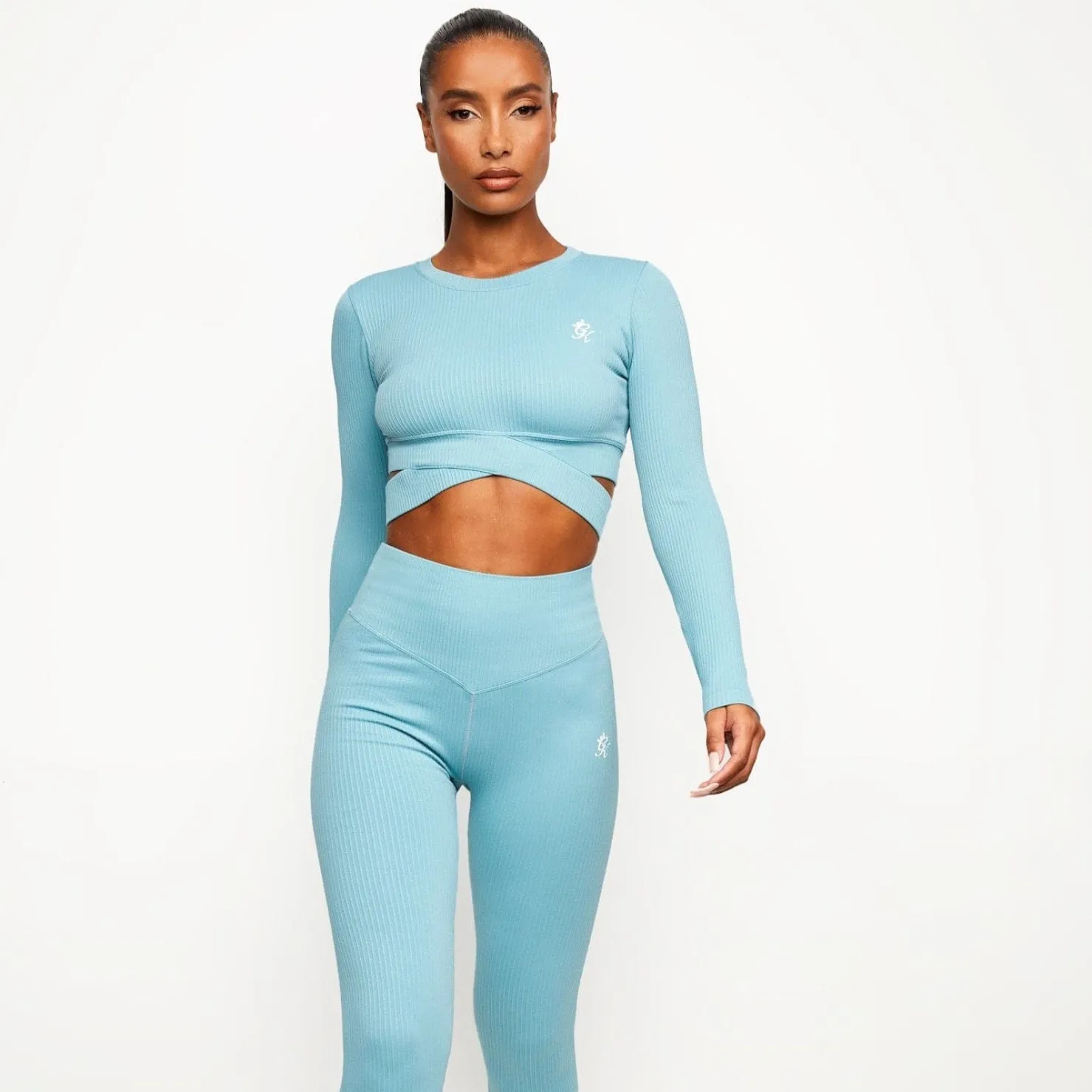 Gymwear<Gym King Balance Long Sleeve Crop Blue Haze