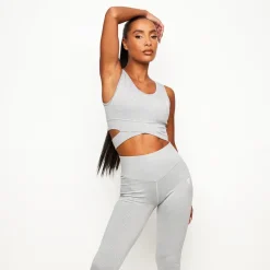 Gymwear<Gym King Balance Rib Bra Mid Grey Marl