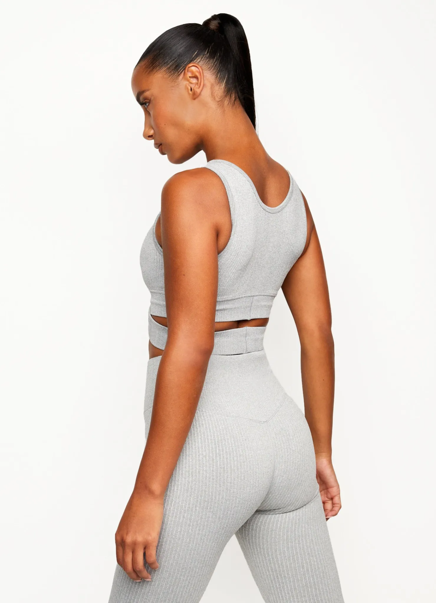 Gymwear<Gym King Balance Rib Bra Mid Grey Marl