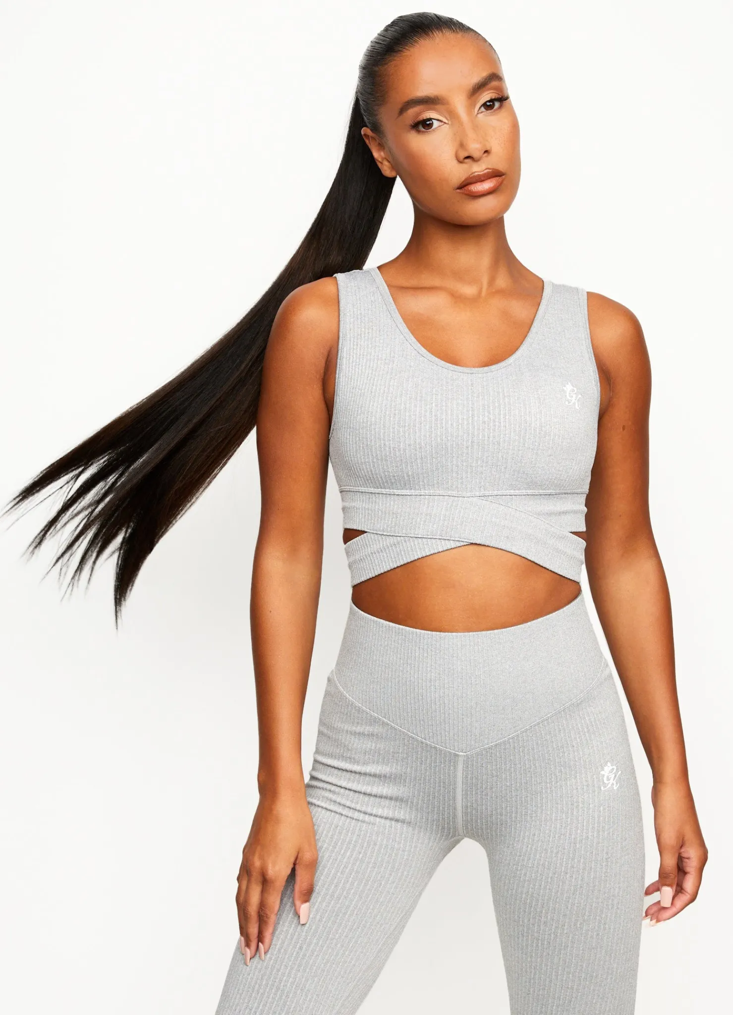 Gymwear<Gym King Balance Rib Bra Mid Grey Marl