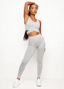 Gymwear<Gym King Balance Rib Bra Mid Grey Marl