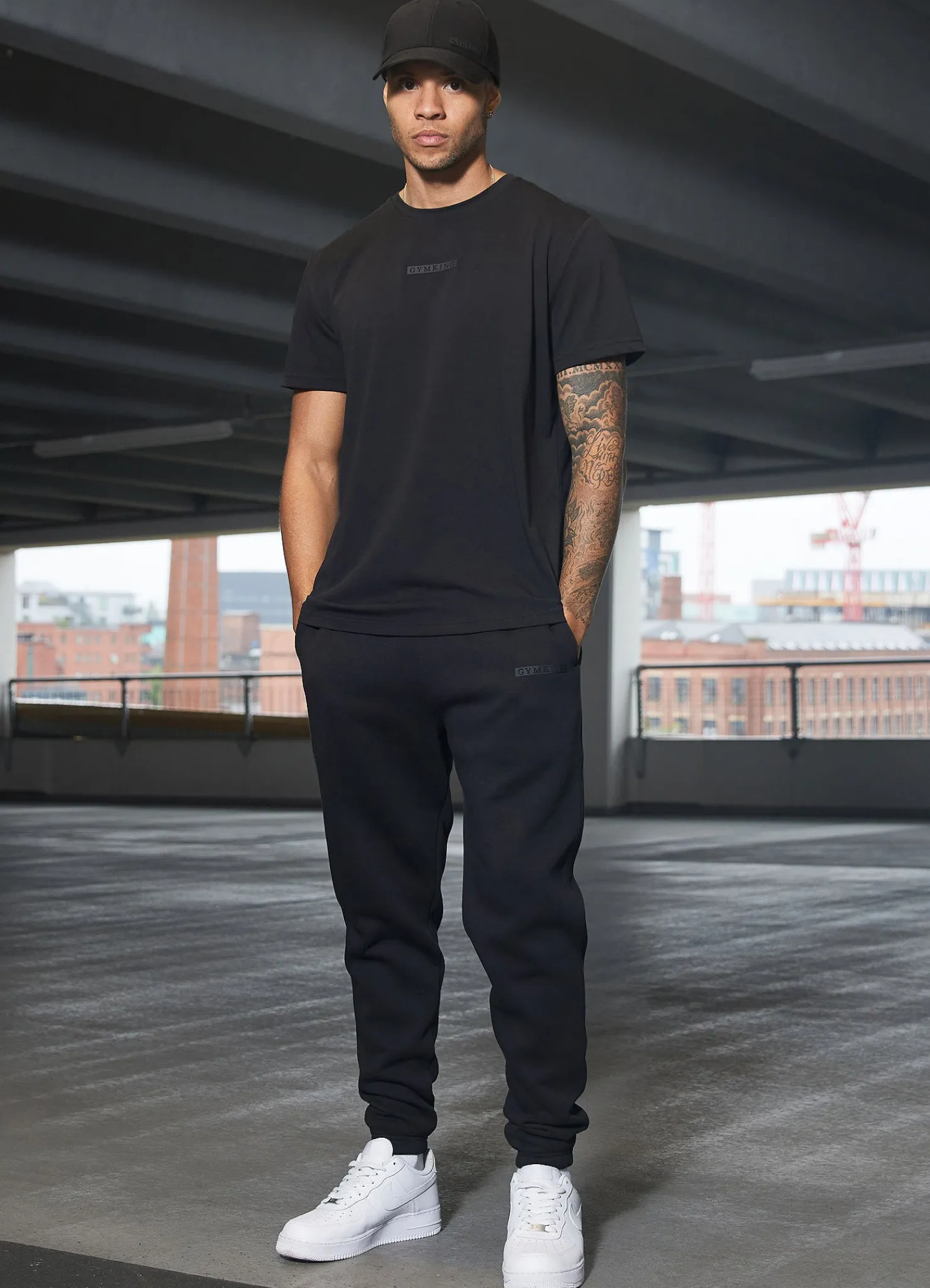 Tracksuit Bottoms<Gym King Box Logo Jogger Black