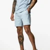 Shorts<Gym King Box Logo Short Ashley Blue