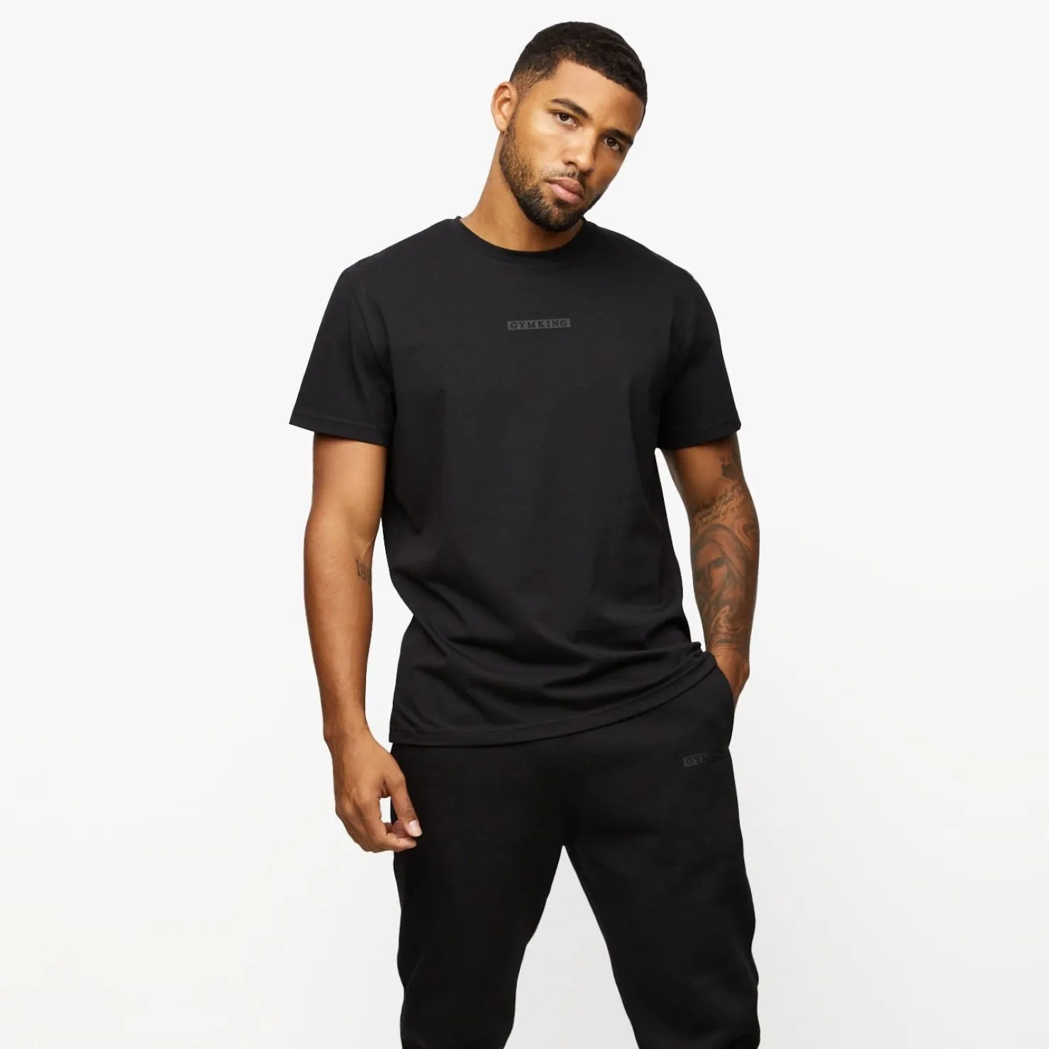 Twin Sets<Gym King Box Logo Tee Black