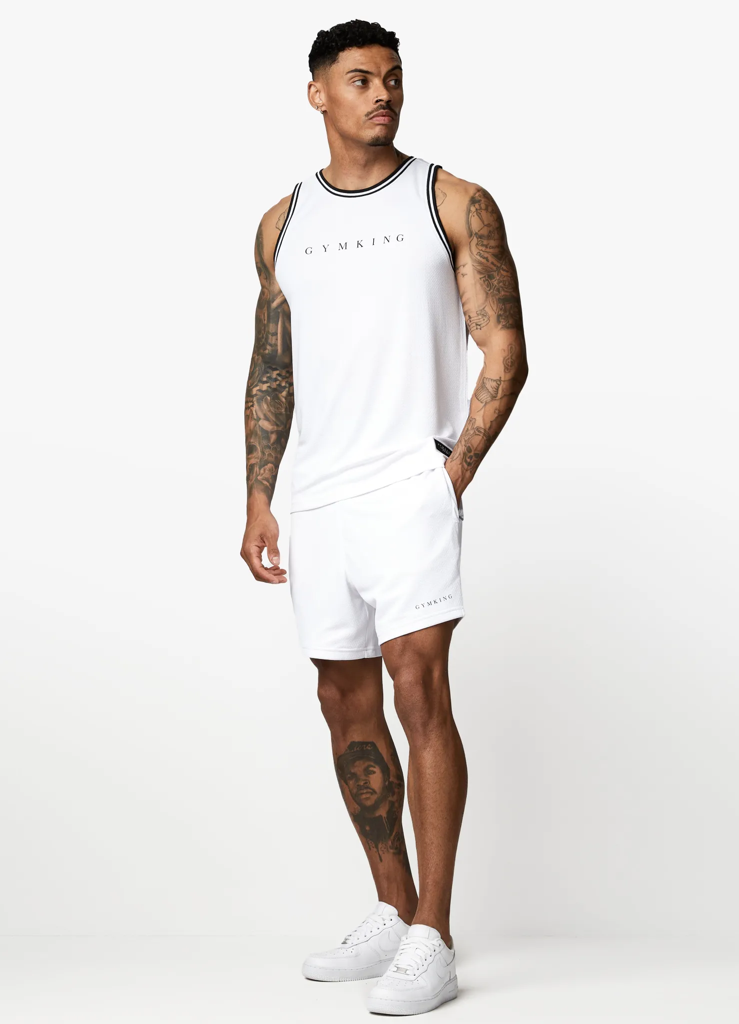 Shorts<Gym King Brooklyn Mesh Short White