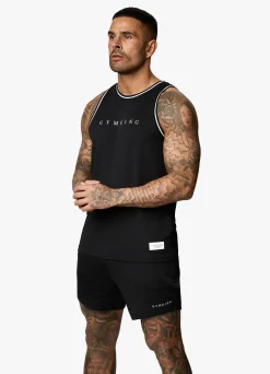 Vests<Gym King Brooklyn Mesh Vest Black