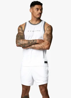 Vests<Gym King Brooklyn Mesh Vest White