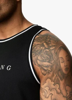 Vests<Gym King Brooklyn Mesh Vest Black