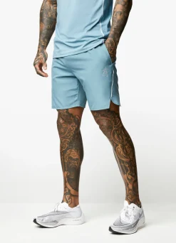 Shorts<Gym King Contrast Flex Short Smoke Blue