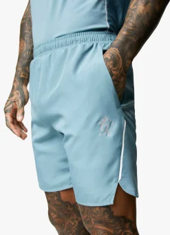 Shorts<Gym King Contrast Flex Short Smoke Blue