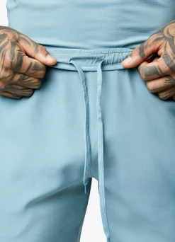 Shorts<Gym King Contrast Flex Short Smoke Blue
