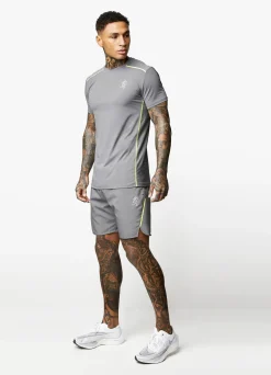 T-Shirts<Gym King Contrast Flex Tee Fossil Grey