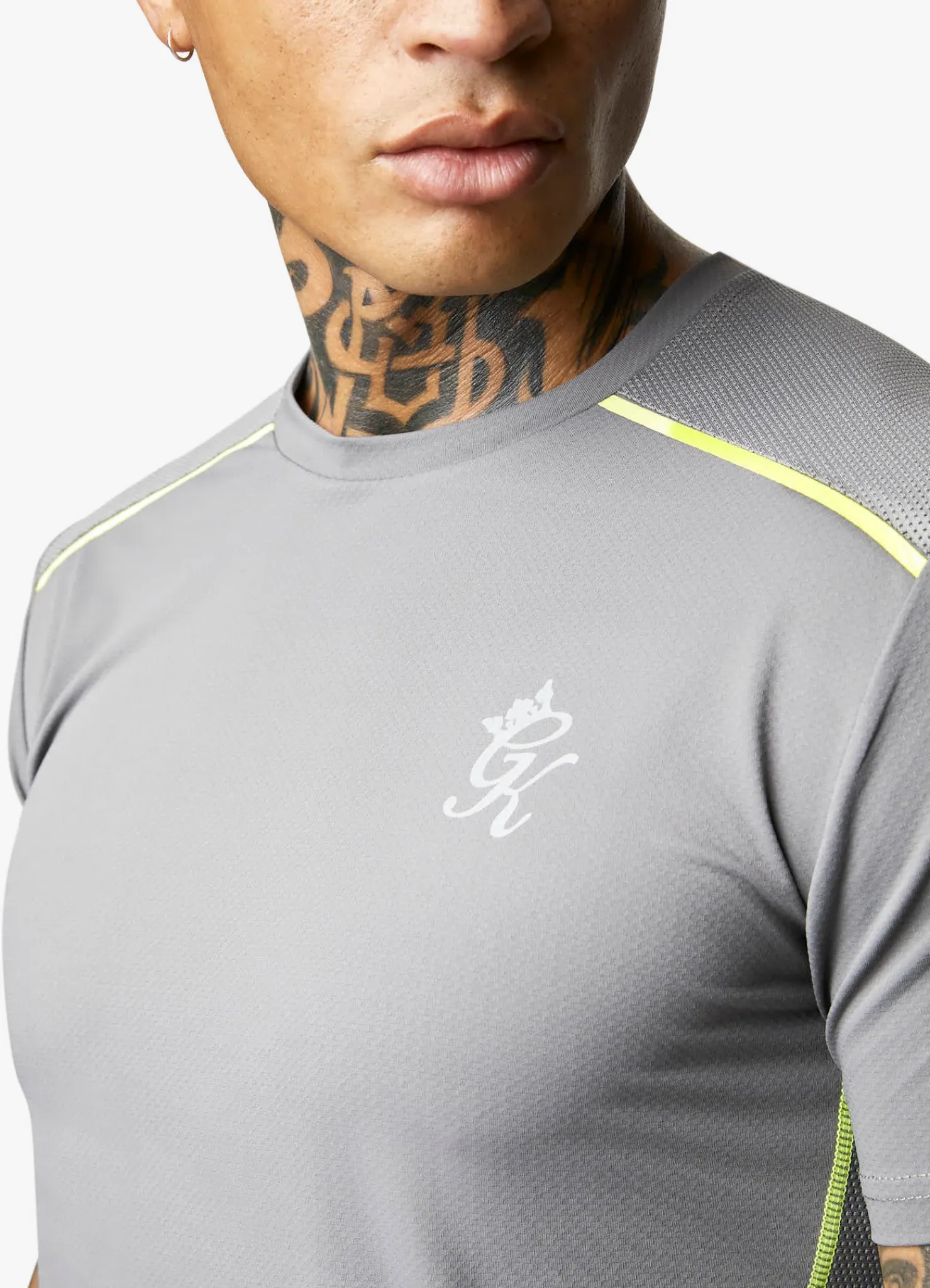 T-Shirts<Gym King Contrast Flex Tee Fossil Grey
