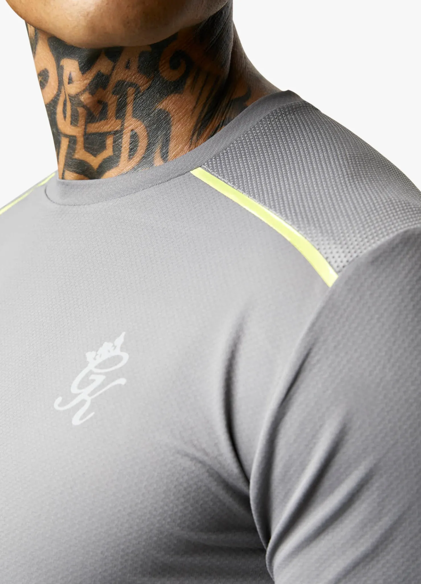 T-Shirts<Gym King Contrast Flex Tee Fossil Grey
