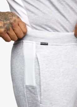 Shorts<Gym King Contrast Panel Short Snow Marl/Light Grey/White