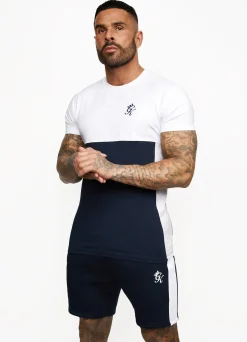 Shorts<Gym King Contrast Panel Short Navy/White