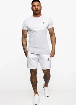 Twin Sets<Gym King Contrast Panel T-Shirt Snow Marl/Light Grey/White