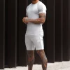 Twin Sets<Gym King Core Plus Poly Short Grey Marl/White