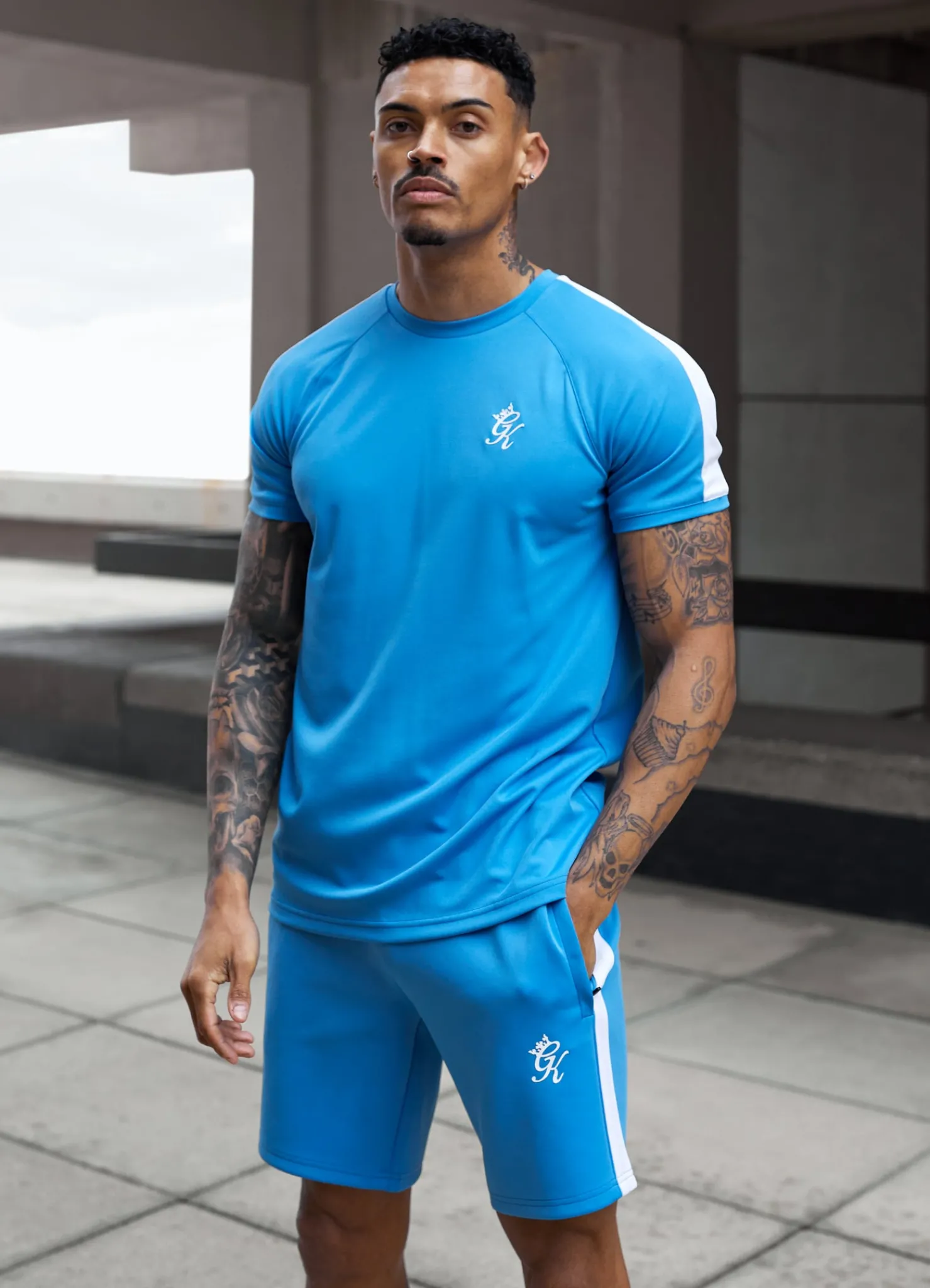 Twin Sets<Gym King Core Plus Poly Short Azure Blue