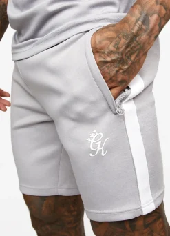 Shorts<Gym King Core Plus Poly Short Grey Marl/White