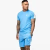 T-Shirts<Gym King Core Plus Poly Tee Azure Blue