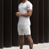 Twin Sets<Gym King Core Plus Poly Tee Grey Marl/White